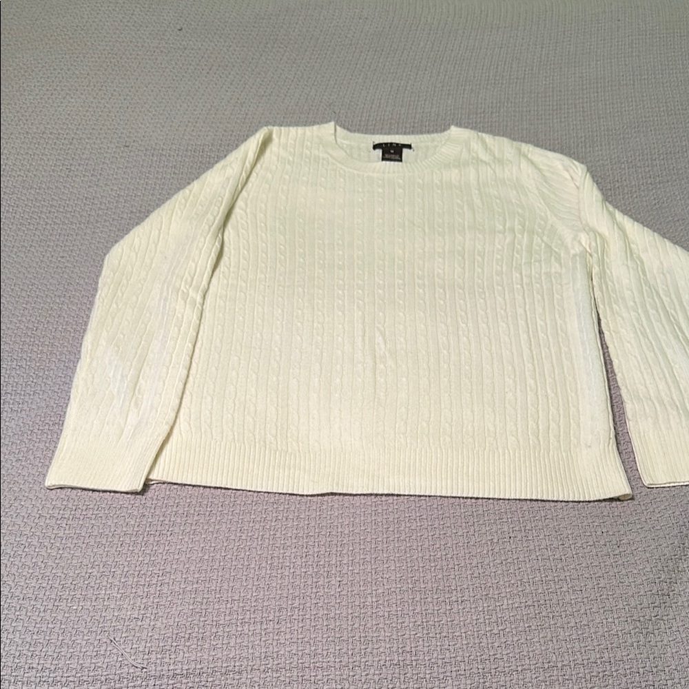 Link Ivory Cable Knit Pullover